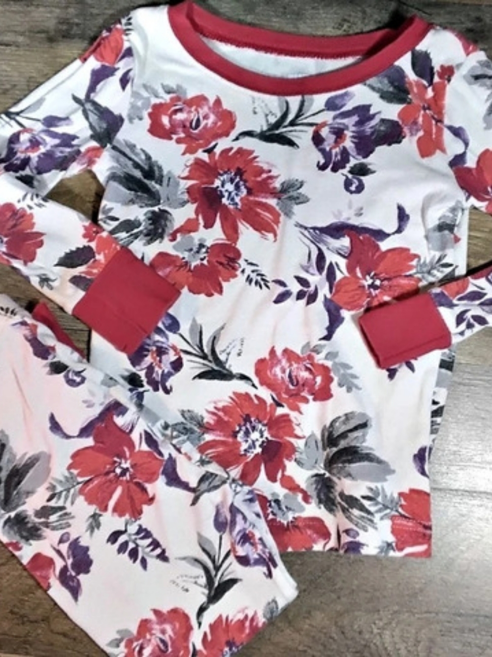 Old Navy Thermal-Knit Long-Sleeve Pajama Set Girls 3T